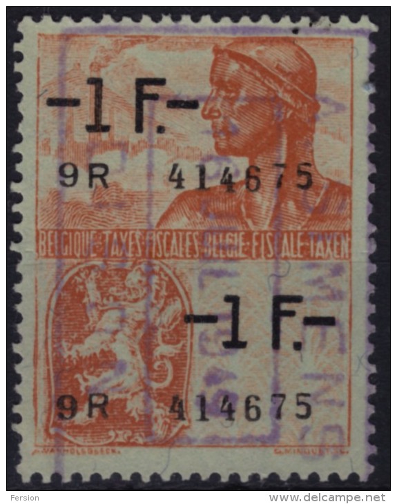 BELGIUM - Revenue STAMP - USED - 1 F. - Stamps