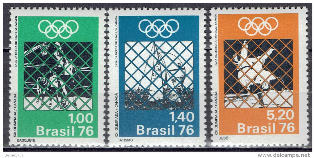 Brasilien / Brazil - Mi-Nr 1529/1531 Postfrisch / MNH ** (w555) - Estate 1976: Montreal