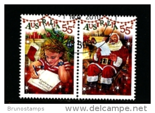 AUSTRALIA - 2010  CHRISTMAS  PAIR  FINE USED - Usati