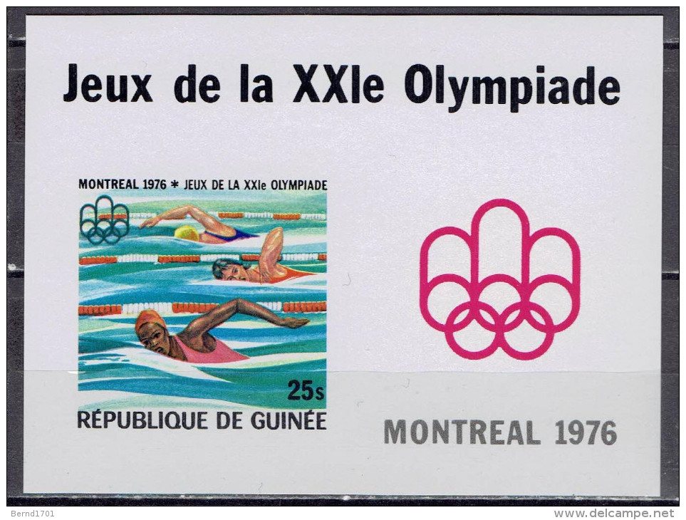 Guinea - Mi-Nr Block 44 B Postfrisch / MNH ** (w562) - Estate 1976: Montreal