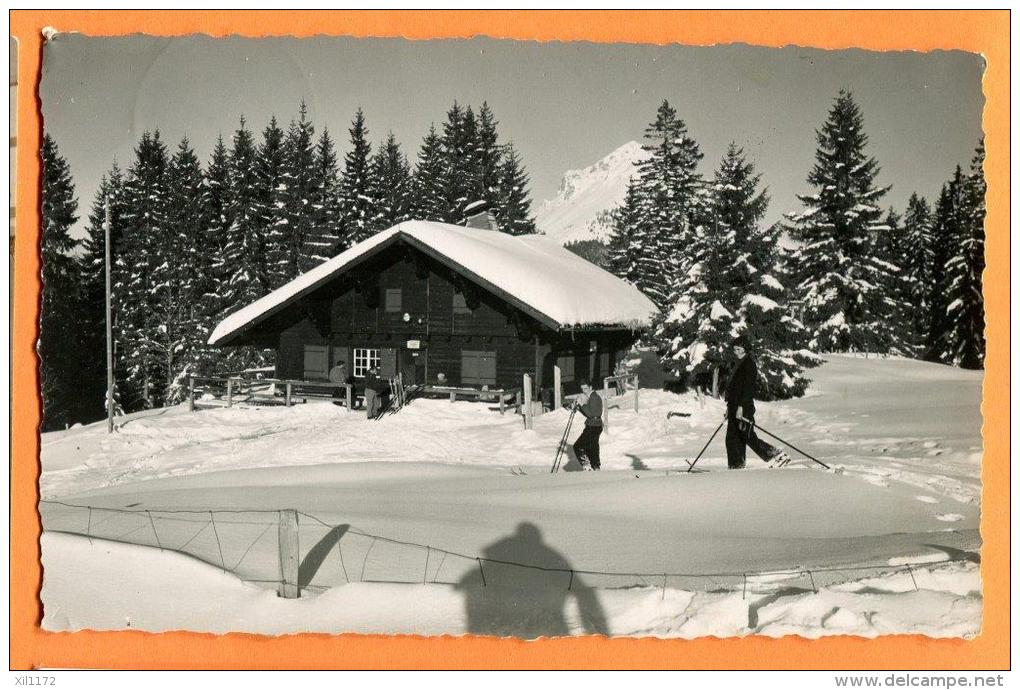 FRT-07 La Borbuintze  Sur Châtel St. Denis, Chalet D'Alpage Sous La Neige. Cachet Les Paccots 194?.  Glasson 2670 - Châtel-Saint-Denis