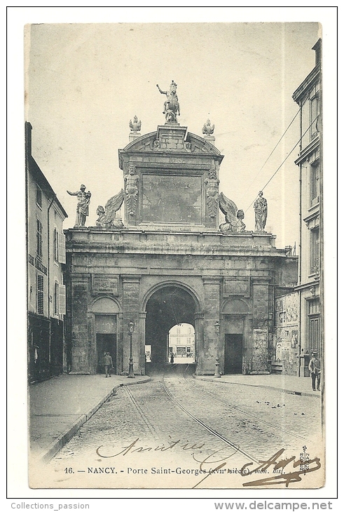 Cp, 54, Nancy, Porte St-Georges, Voyagée 1902 - Nancy