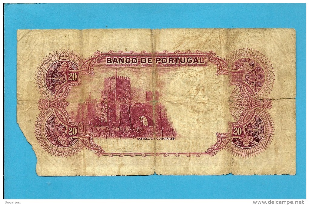 PORTUGAL - 20 Escudos  27/02/1940 - Pick 143 - Chapa 5 - MOUSINHO D´ ALBUQUERQUE - Portugal