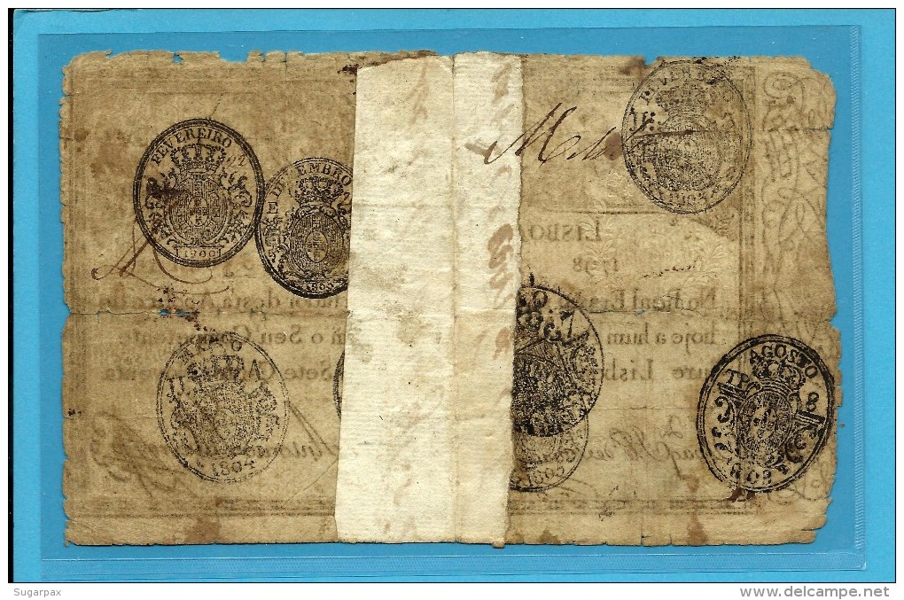 PORTUGAL - APÓLICE 5$000 - 5.000 RÉIS - 1798 ( 1826 ) - P 24 ( ? ) - D. PEDRO IV - WAR OF THE TWO BROTHERS - Portugal