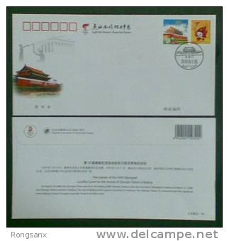 2008 CHINA OLYMPIC TORCH-BEIJING COMM.COVER - Summer 2008: Beijing