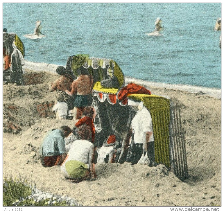 Bensersiel Spielenden Kinder Mit Strandkorb Coloriert 18.10.1965 - Esens