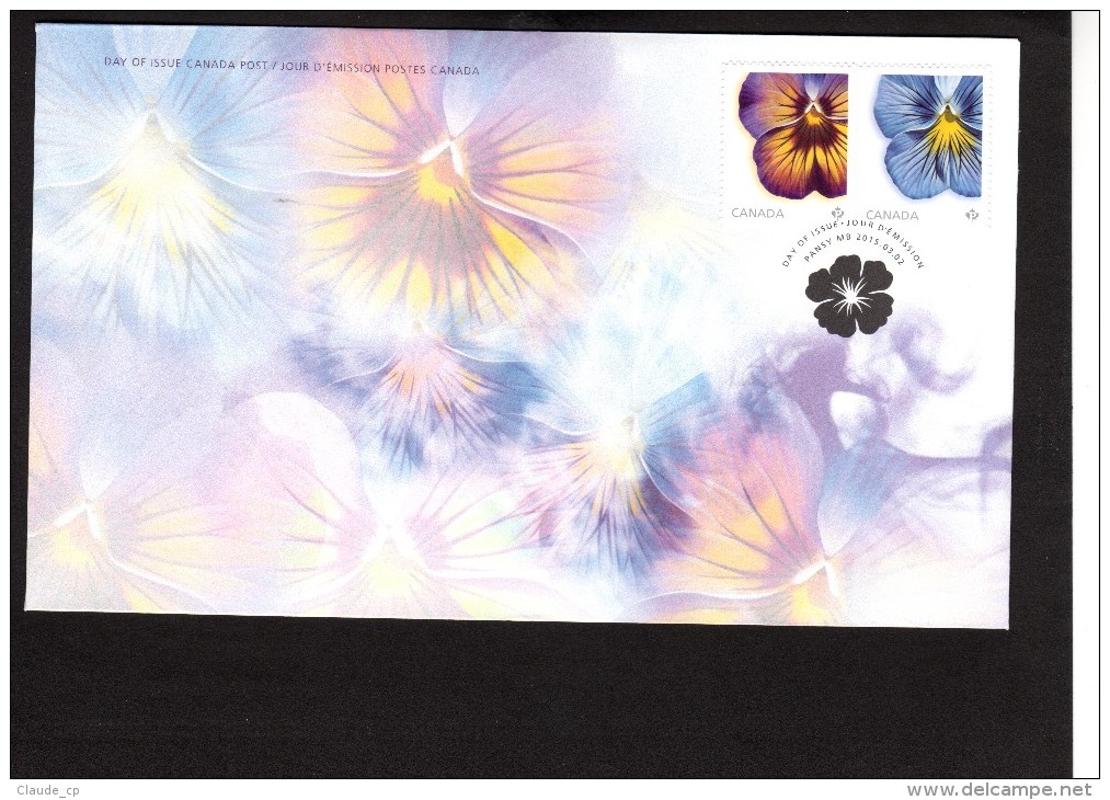 CANADA -- 2015  FDC Pensées  ( Fleurs ) - 2011-...