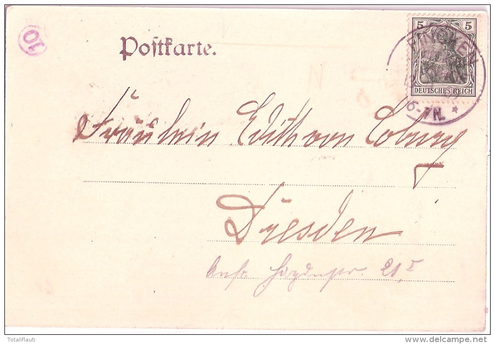 MASSOW Mecklenburg Kr Röbel Nahe Wittstock Gutshaus Autograf Adel An Fräulein Von Coburg Dresden 13.11.1909 FINCKEN - Roebel