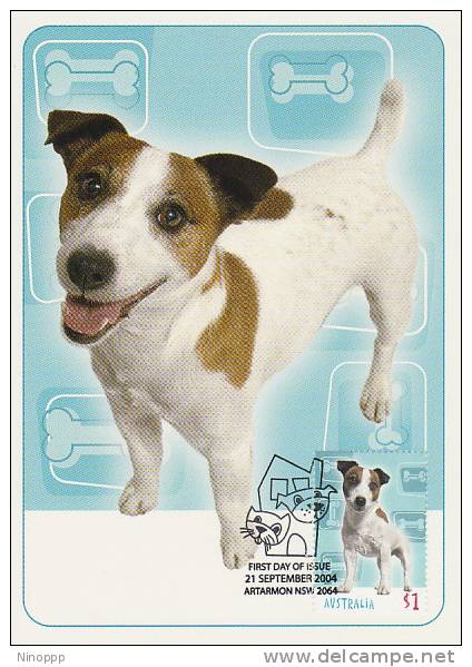 Australia-2004 Cats And Dogs,50c Edward  Maximum Card - Maximum Cards