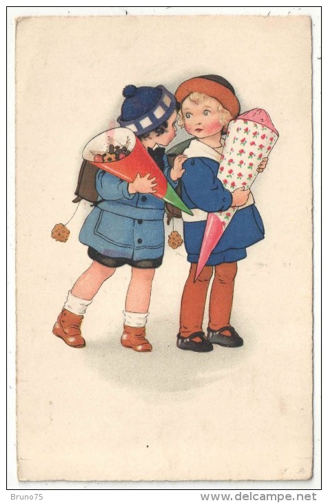 F.B. (Fritz BAUMGARTEN) - Fillettes - Cônes - Bonbons - Candies - Baumgarten, F.