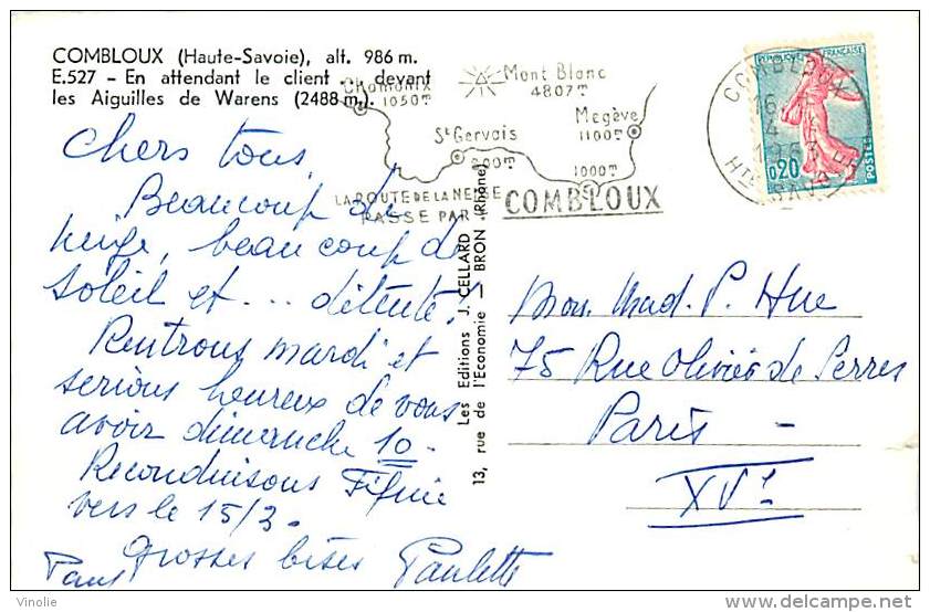 Réf : D-15-718  :   COMBLOUX  TRAINEAU (plis) - Combloux