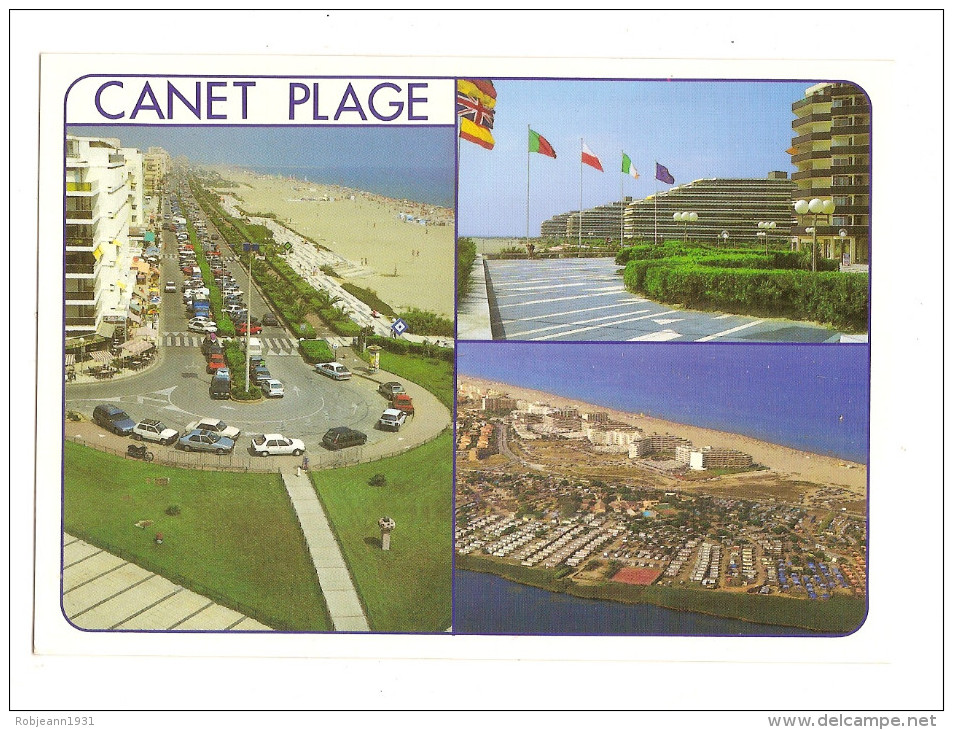 Canet-saint Nazaire En Rousillon(66)rond Poind De La Plage-les Trois Mats-grand Sud-vue Aerienne Camping Mar Estang - Canet En Roussillon