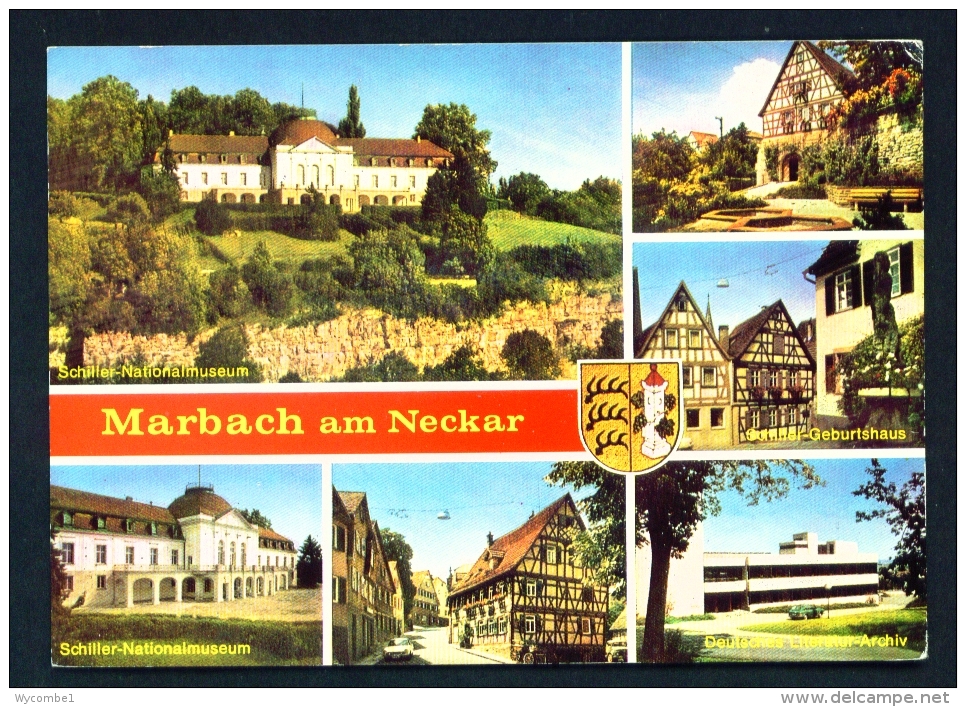 GERMANY  -  Marbach Am Neckar  Multi View  Used Postcard As Scans - Marbach