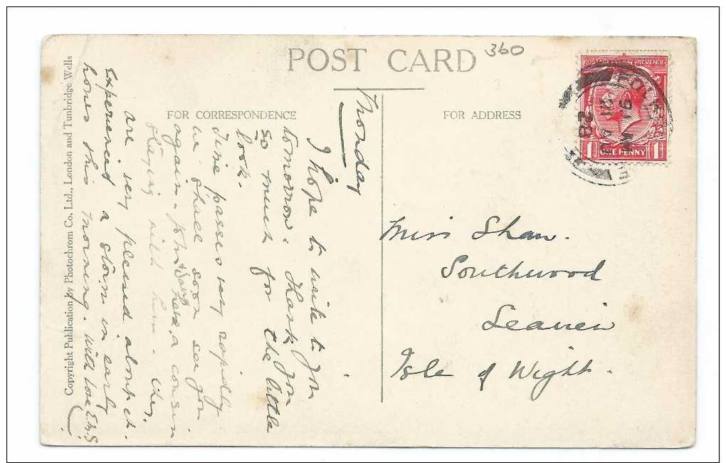 GB Vintage Postcard The Warren Folkestone Kent Posted In 1928 - Folkestone