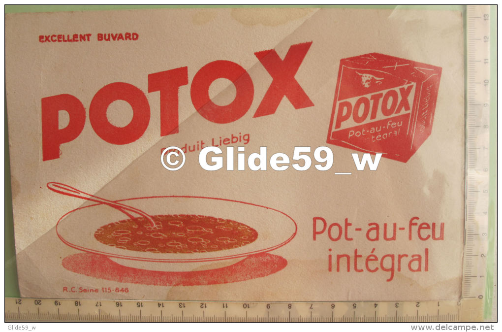Buvard POTOX Produit Liebig - Pot-au-feu Intégral - Potages & Sauces