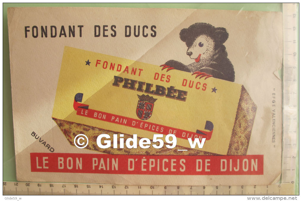 Buvard Fondant Des Ducs PHILBEE - Le Bon Pain D'épices De Dijon (grand Modèle) - Pan De Especias