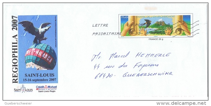 PAP31 - PAP Entier Postal Lettre Charte De L'Environnement Avec Repiquage Privé Aigle De Fernet-Branca - Umweltschutz Und Klima