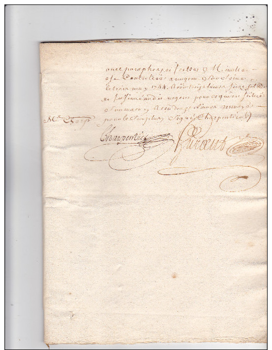 1744- Nogent Sur Seine. Acte Notarié Complet De 16 Pagesconcerne Famille HERLUISON à Nogent S/s Tb état Cachets Divers D - Manuscrits