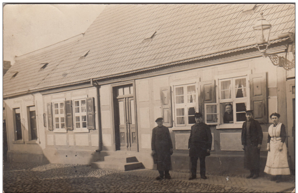 Fiddichow  Widuchowa Bei Stettin Szczecin  Orig Foto AK Haus Mit Personen - Pommern