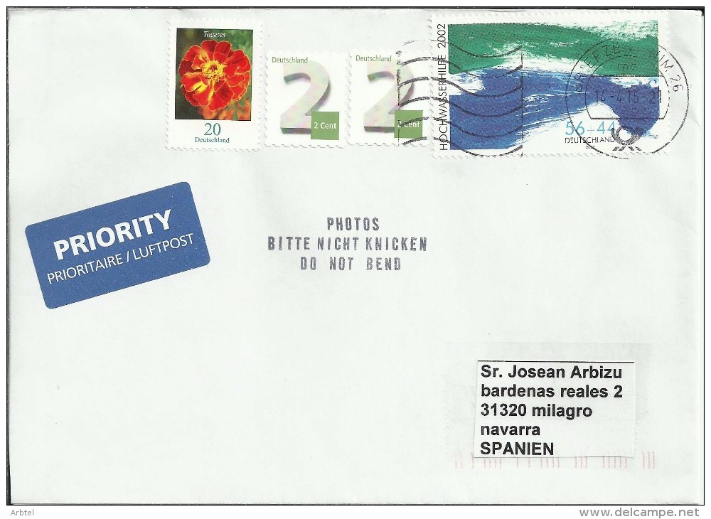 ALEMANIA CC BRIEFZENTRUM 26 HOCHWASSERHILFE 2002 AGUA - Minerales