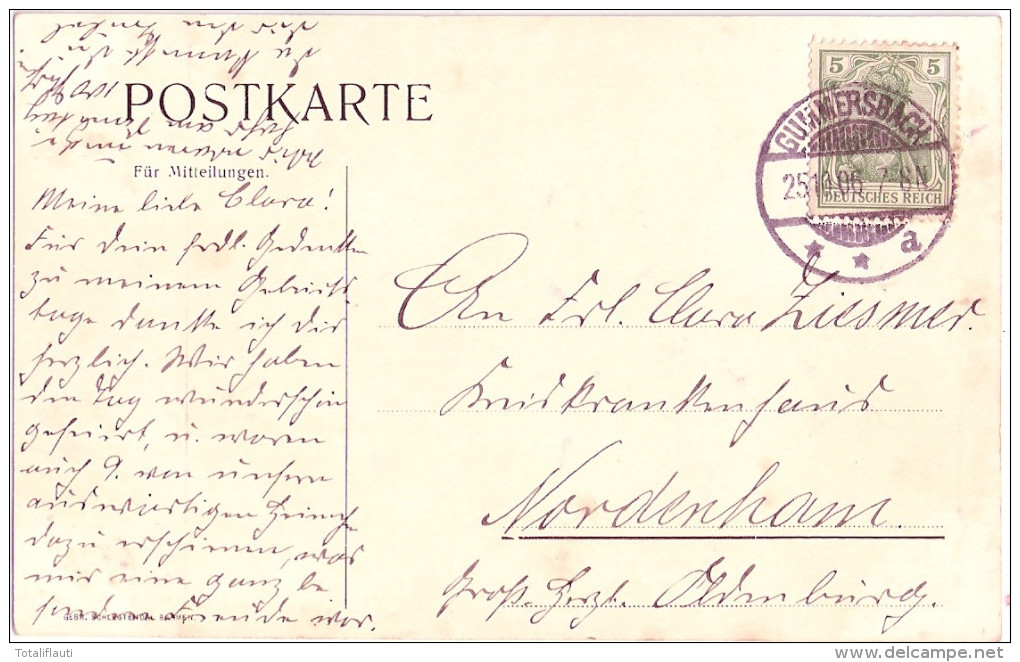 Gruß Aus GUMMERSBACH Krankenhaus Küche 25.10.1906 Gelaufen - Gummersbach