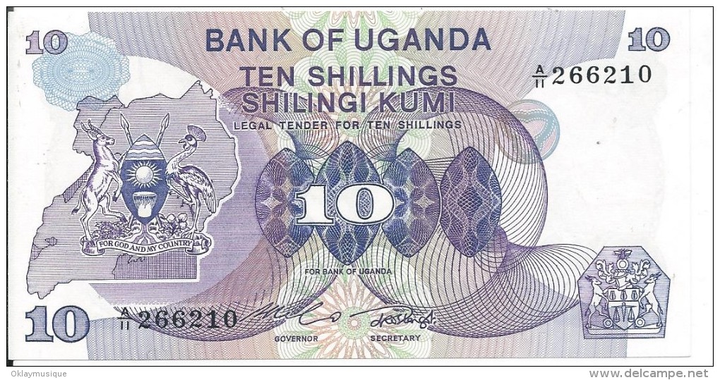 10 Schillings 1982 - Uganda