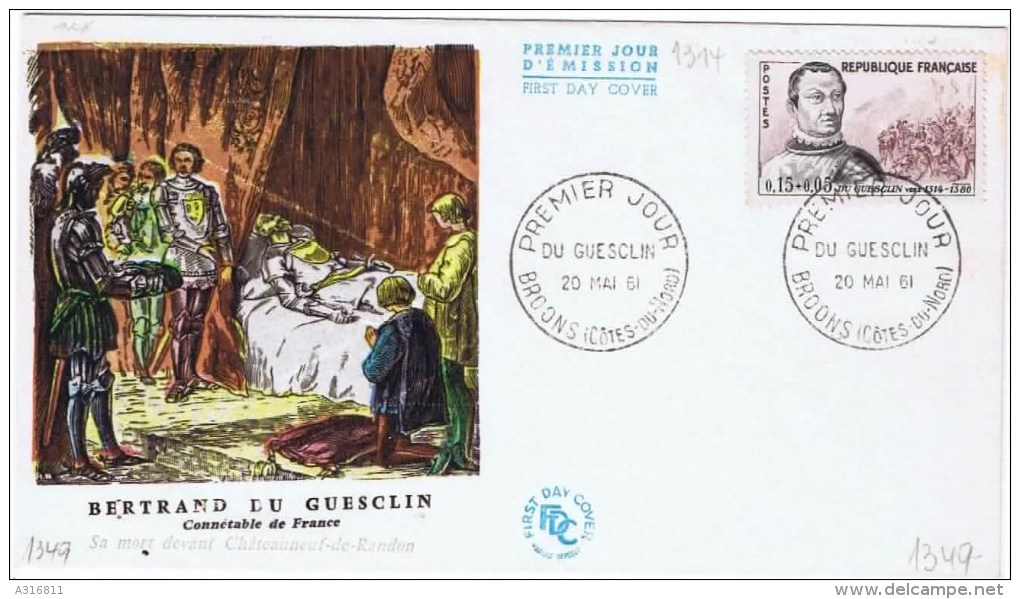 FDC BERTRAND DU GUESCLIN - 1960-1969