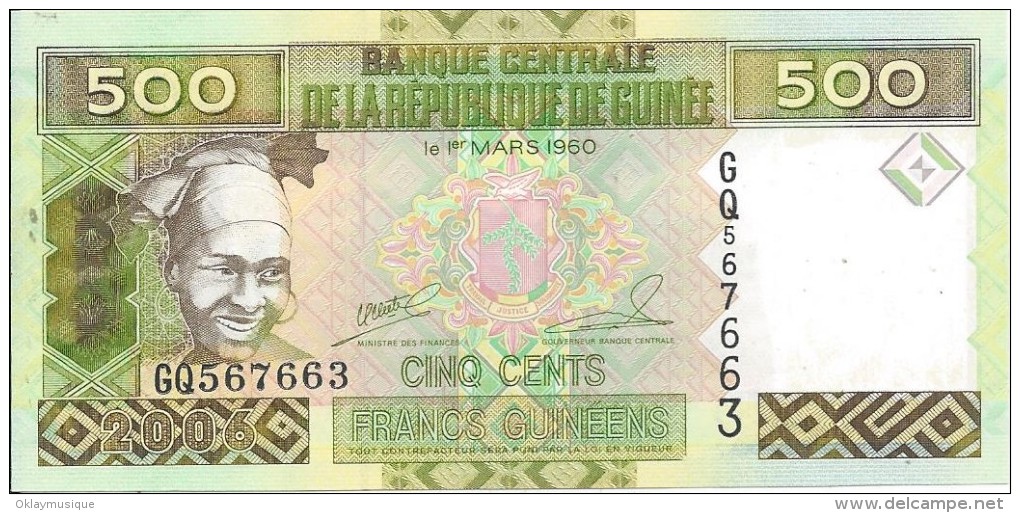 500 Francs Guineens 1960 - Guinea