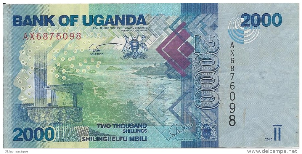 2000 Schillings 2010 - Ouganda