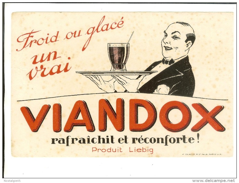 Viandox Chaud Ou Froid Années 40 Pub Colas - Sopas & Salsas