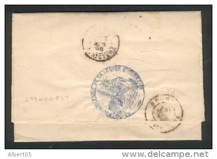 Cachet Grand Chancelier De La Légion D´Honneur - Retour Envoyeur 611 Sur Lettre Du 30 Août 1888 - 1877-1920: Période Semi Moderne