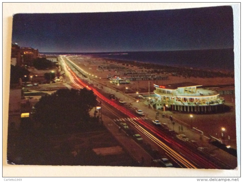 Rimini Riviera Lungomare Notturno Viaggiata F.g. - Rimini