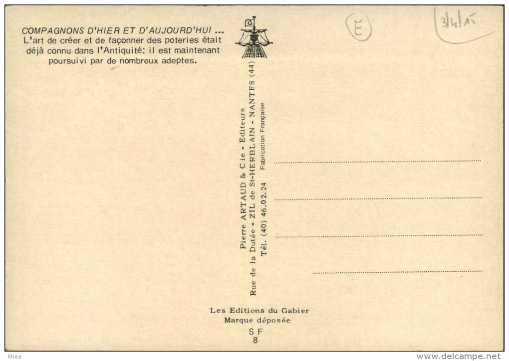 METIERS - Potier - Compagnons - Compagnonnage - Kunsthandwerk