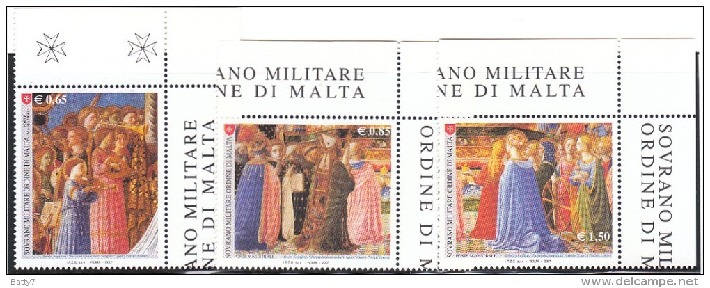 SMOM 2007 BEATO ANGELICO - INCORONAZIONE VERGINE - INTEGRI - Sovrano Militare Ordine Di Malta