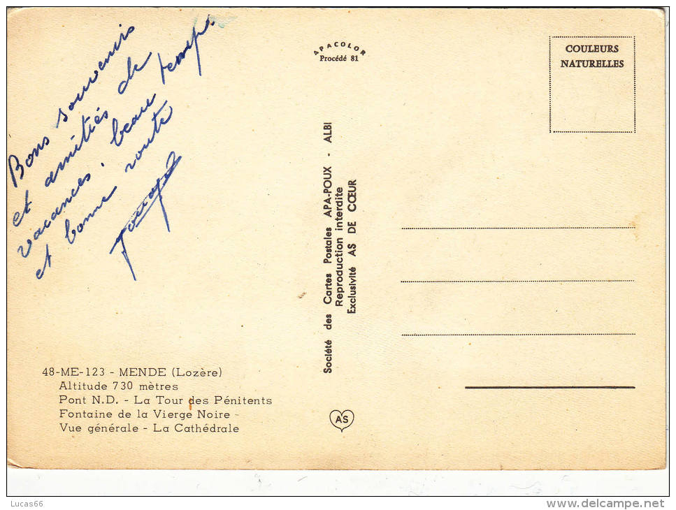 1960 CIRCA MENDE - Mende