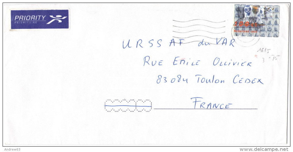 OLANDA - PAESI BASSI - NEDERLAND - PAYS BAS - 2000 - Priority - Viaggiata Da Amsterdam Per Toulon, France - Cartas & Documentos