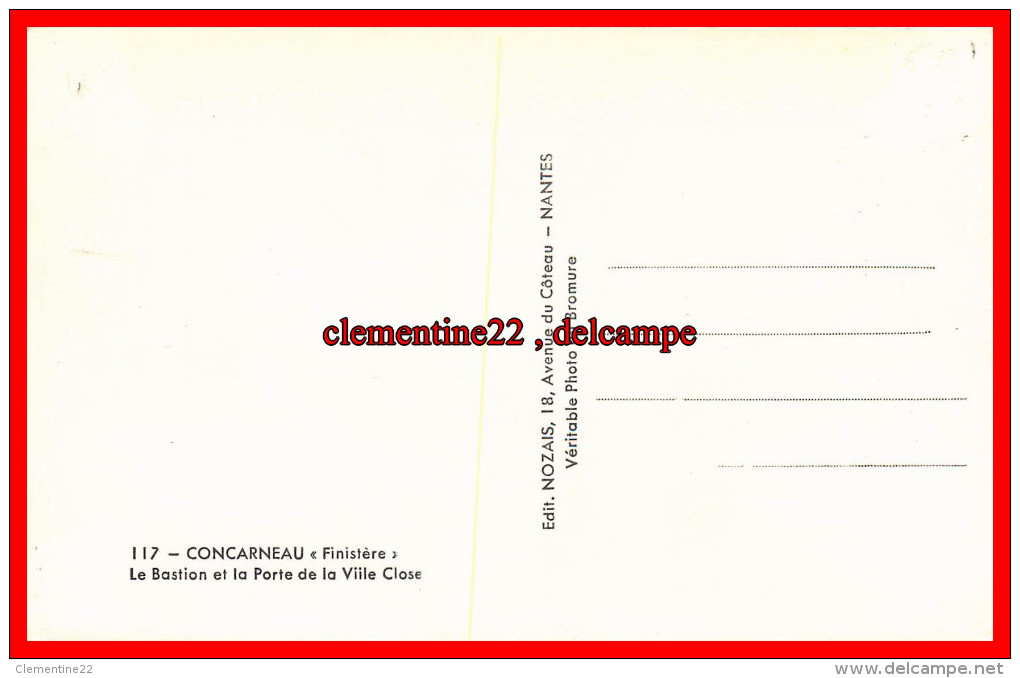 Dept  29  Concarneau   ( Scans   Recto Et Verso ) - Concarneau