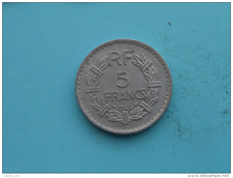 1946 B - 5 Francs / KM 888b.2 ( Uncleaned Coin / For Grade, Please See Photo ) !! - Autres & Non Classés