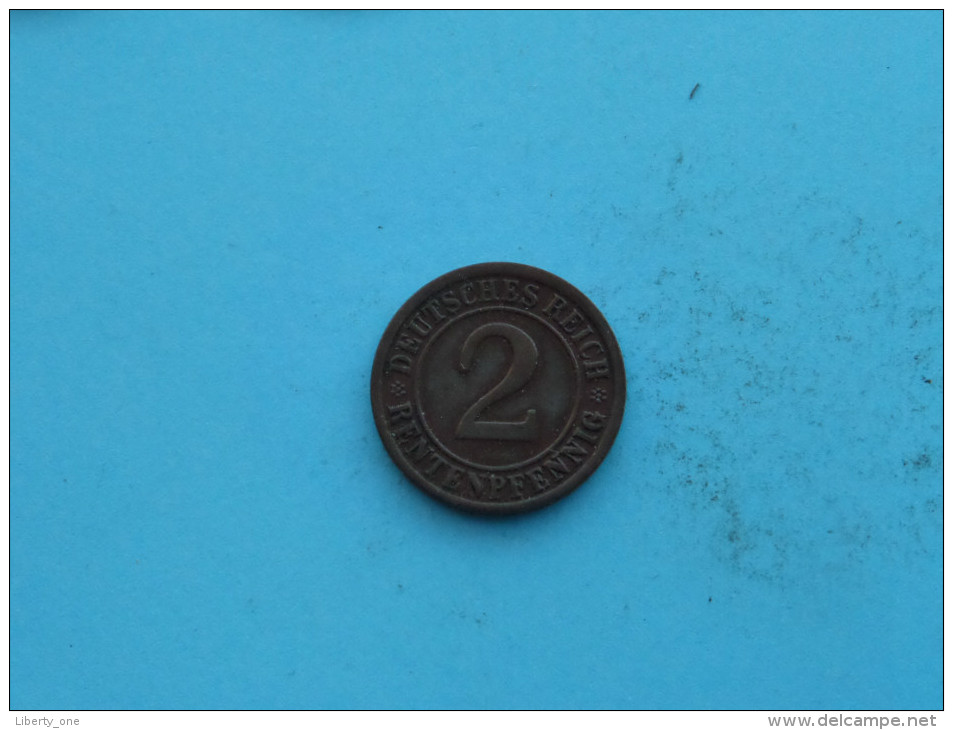1924 E - 2 Rentenpfennig / KM 31 ( Uncleaned Coin / For Grade, Please See Photo ) !! - 2 Rentenpfennig & 2 Reichspfennig