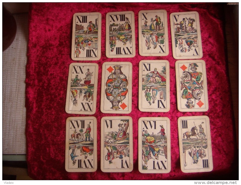 Industrie Und Gluck Tarock. 1882-1889. Joseph Glanz Of  Vienna. 12 Cards. - Tarot-Karten