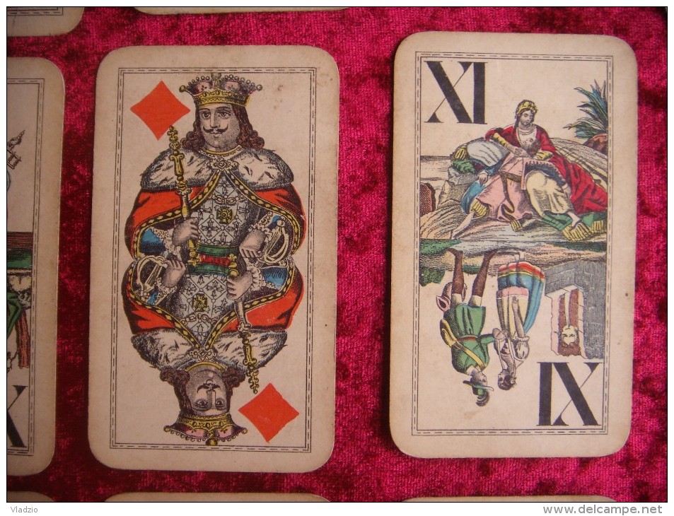 Industrie Und Gluck Tarock. 1882-1889. Joseph Glanz Of  Vienna. 12 Cards. - Tarot-Karten