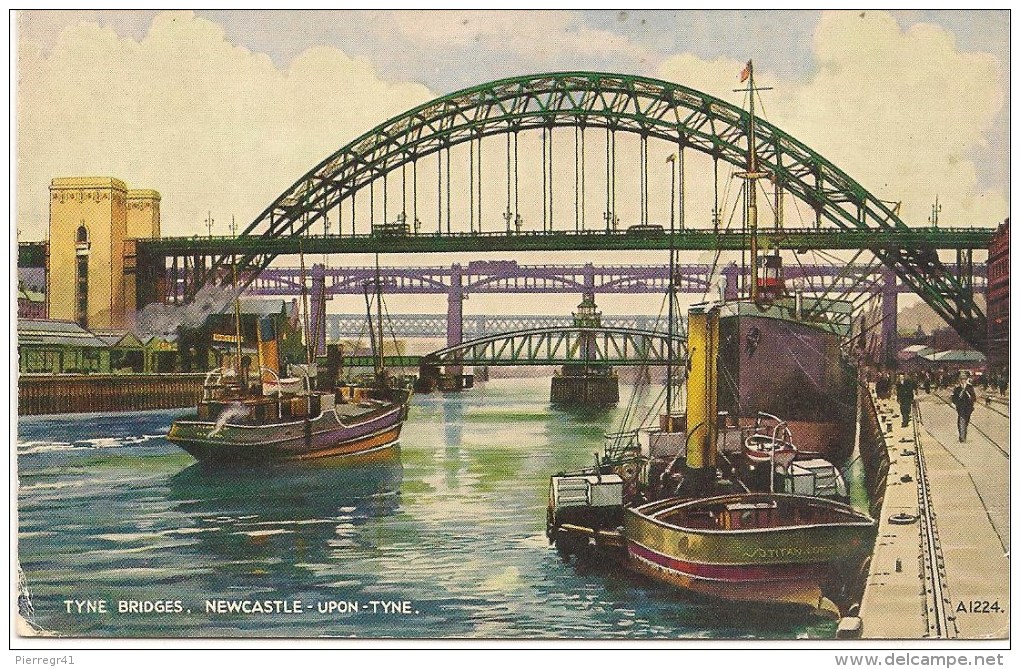 CPA-1920-ROYAUME UNI-NEWCASTLE-UPON-TYPE-TYNE BRIDGES-TBE - Newcastle-upon-Tyne