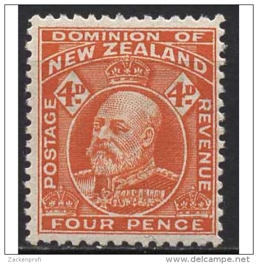 Neuseeland 1910 König Edward VII 126 A Mit Falz - Unused Stamps