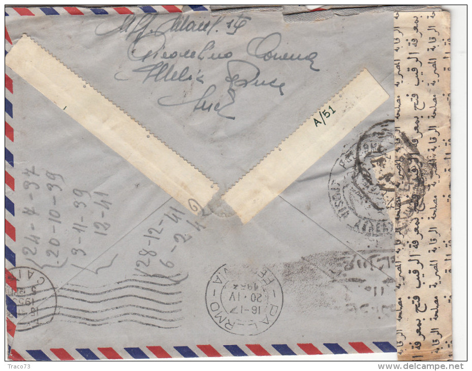 EGITTO  /   ITALIA  - Cover _ Lettera  - 20.04.1953 - Cartas & Documentos