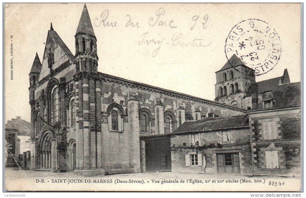 79 SAINT JOUIN DE MARNES - Vue Générale De L'église - Saint Jouin De Marnes