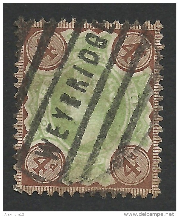 Great Britain, 4 P. 1887, Sc # 116, Mi # 91, Used, Weybridge - Used Stamps