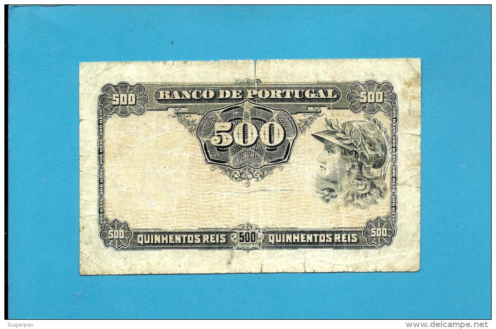 PORTUGAL - 500 REIS - ND ( 1917 - Old Date 30/09/1910 ) - Pick 105a - 2 Scans - Portugal