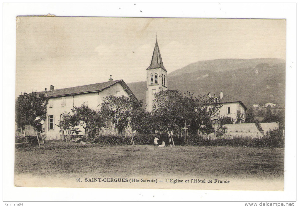 HAUTE-SAVOIE  /  SAINT-CERGUES  /  L´ EGLISE  ET  L´ HÔTEL  DE  FRANCE  /  Edit.  FAURAZ - Saint-Cergues