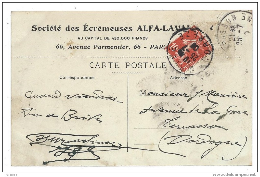 CPA  - VISITE DU PRESIDENT FALLIERES A STOCKHLOM (SUEDE), 24 Juillet 1908 -Animée, Cir. 1908 -Pub. Ecremeuses Alfa Laval - Ricevimenti