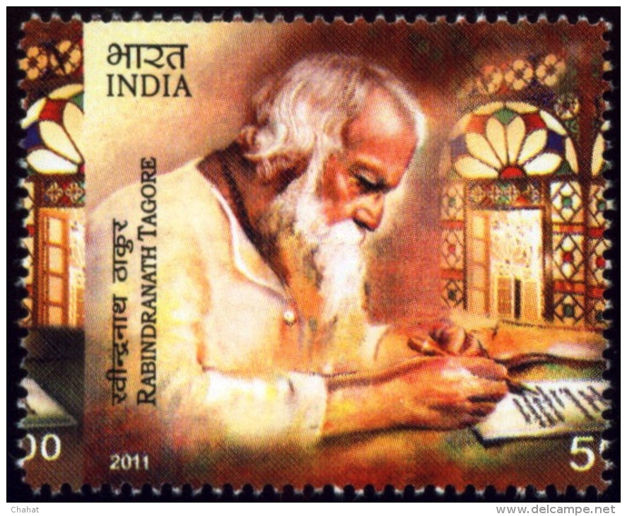 FAMOUS PEOPLE-NOBEL LAUREATE-TAGORE-MASSIVE ERROR-INDIA-MNH- A6-397 - Plaatfouten En Curiosa